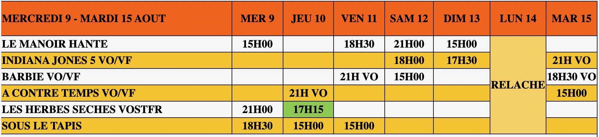 Programme Lido Cin Ma Le Lido De Prades